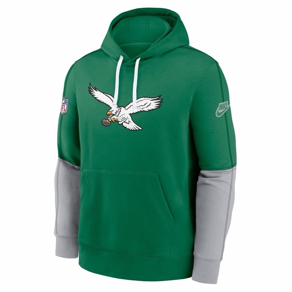 Philadelphia Eagles Men's 2XL Nike Throwback Logo Kelly Green Hoodie - *Read*